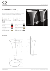 GLASS DESIGN FLOWER EVOLUTION LAVABO FREESTANDING