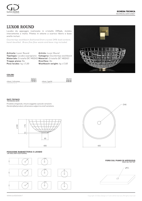 GLASS DESIGN LUXOR ROUND LAVABO