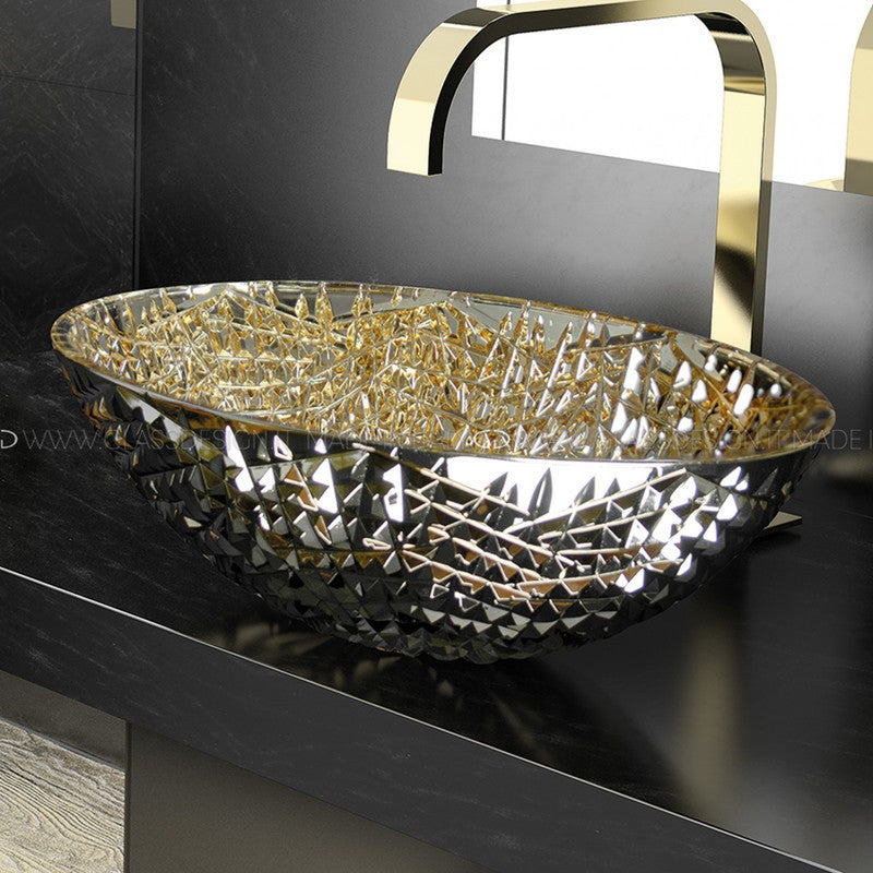 GLASS DESIGN ICE OVAL LUX XL LAVABO