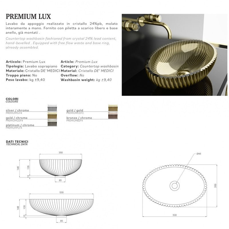 GLASS DESIGN PREMIUM LUX LAVABO