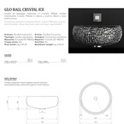 GLASS DESIGN GLO BALL CRYSTAL ICE LAVABO
