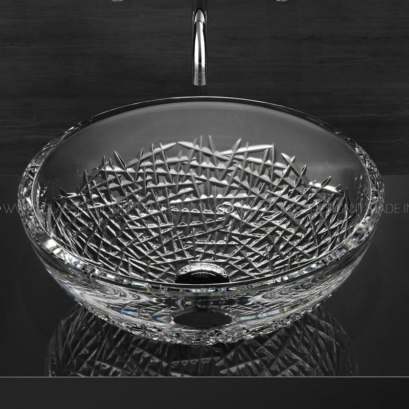 GLASS DESIGN ICE ROUND LAVABO