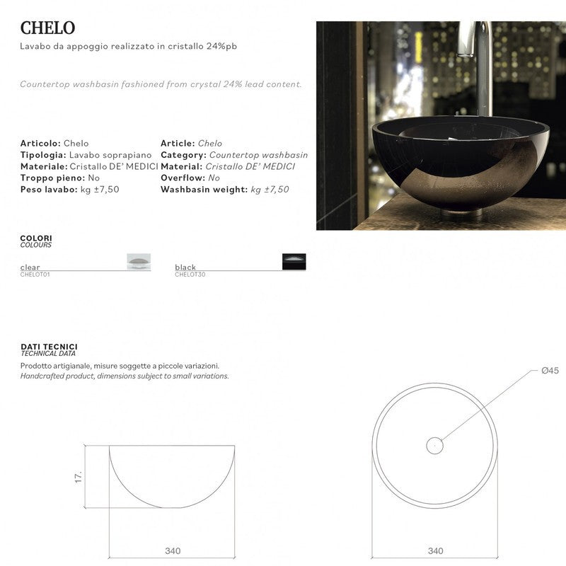 GLASS DESIGN CHELO WASHBASIN