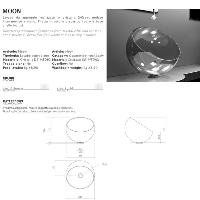 GLASS DESIGN MOON LAVABO