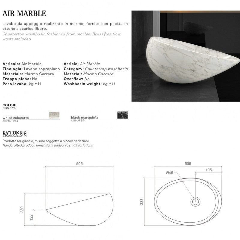 GLASS DESIGN AIR MARBLE LAVABO