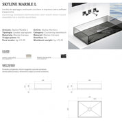 GLASS DESIGN SKYLINE MARBLE L LAVABO