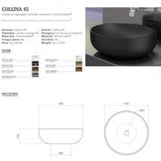 GLASS DESIGN COLLINA 45 WASHBASIN