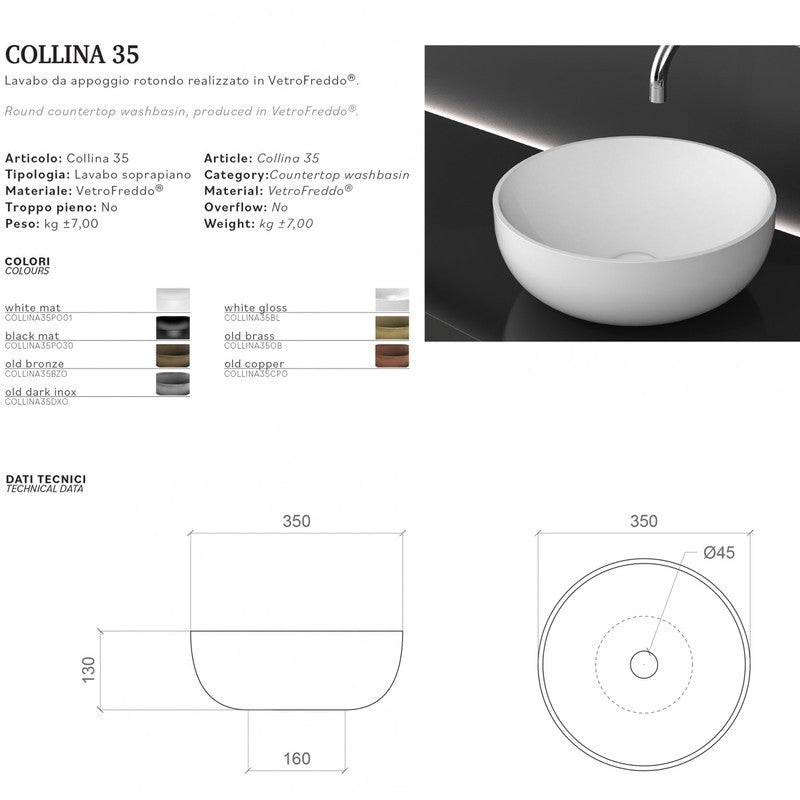 GLASS DESIGN COLLINA 35 LAVABO