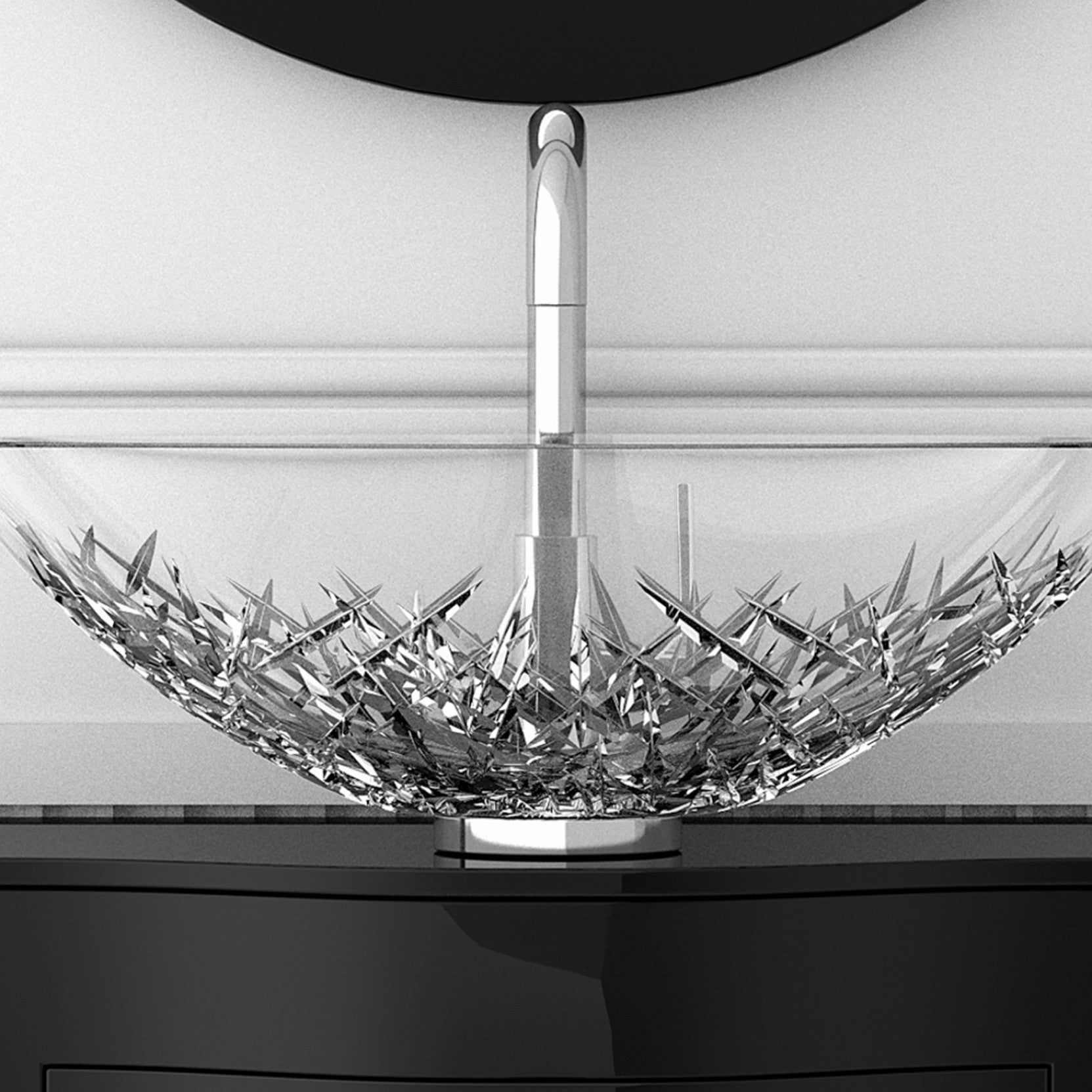 GLASS DESIGN ICE OVAL LAVABO