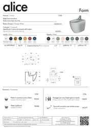ALICE CERAMICA BIDET FORM A TERRA
