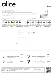 ALICE CERAMICA LAVABO HIDE CIRCLE