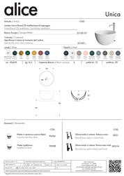 ALICE CERAMICA LAVABO UNICA ROUND 50 h30