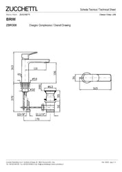 ZUCCHETTI BRIM MIX MONOCOMANDO LAVABO CON AERATORE E SCARICO