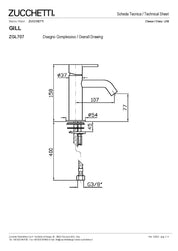 ZUCCHETTI GILL MIX MONOCOMANDO LAVABO CON AERATORE SENZA SCARICO