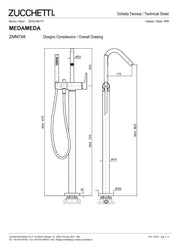 ZUCCHETTI MEDAMEDA MIX MONOCOMANDO VASCA/DOCCIA FREE STANDING