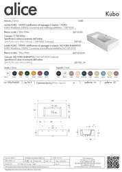 ALICE CERAMICA LAVABO KUBO 100X50