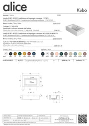 ALICE CERAMICA LAVABO KUBO 80X50