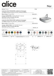 ALICE CERAMICA LAVABO NUR 60X45 PLAN