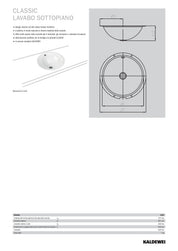 KALDEWEI CLASSIC LAVABO SOTTOPIANO
