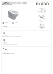 GLOBO PAESTUM BIDET A TERRA MONOFORO