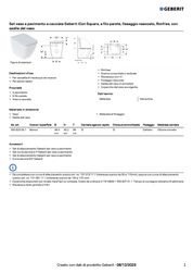 GEBERIT WC iCON SQUARE CON SEDILE FRIZIONATO