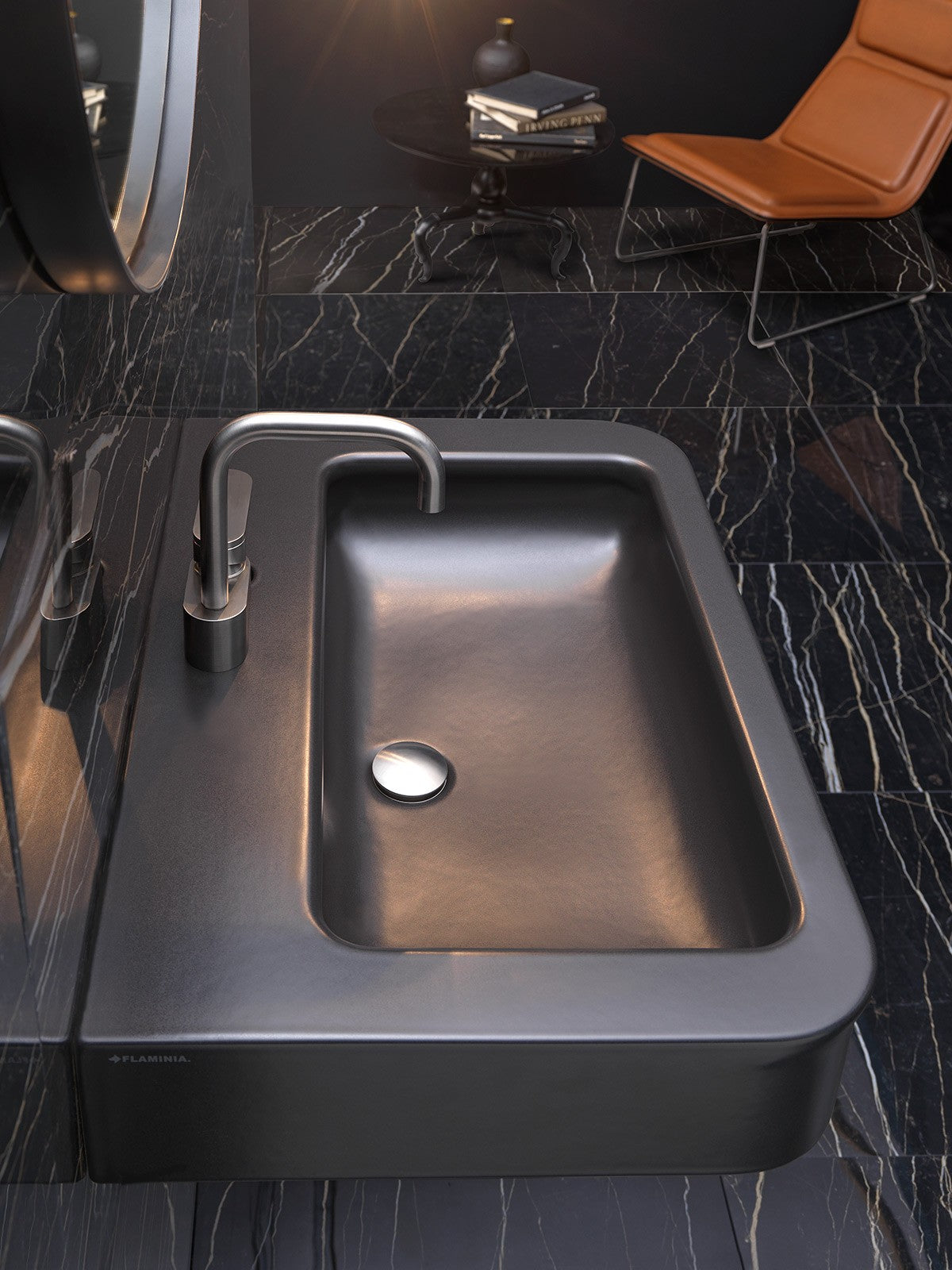FLAMINIA MADRE 75 LAVABO DA APPOGGIO-PARETE