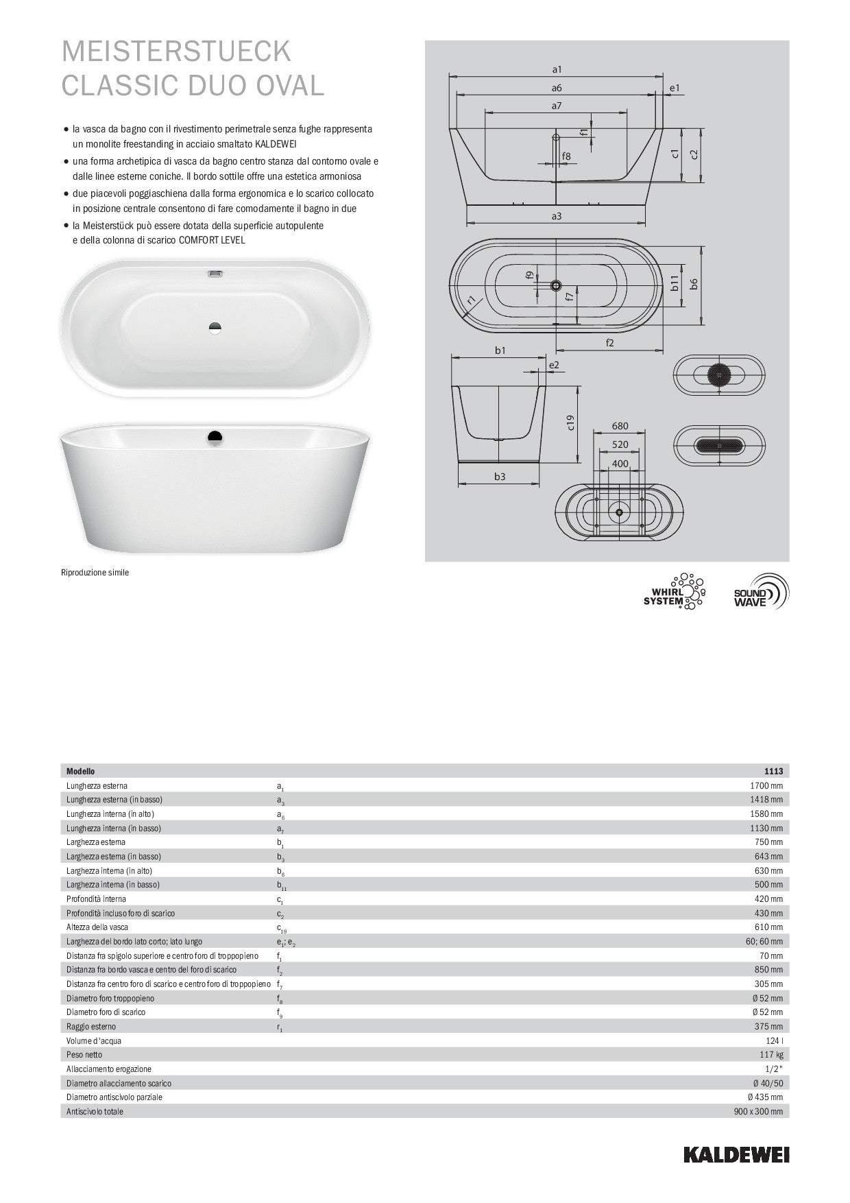 KALDEWEI MEISTERSTÜCK CLASSIC DUO OVAL