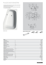 KALDEWEI PLAZA DUO SINISTRA