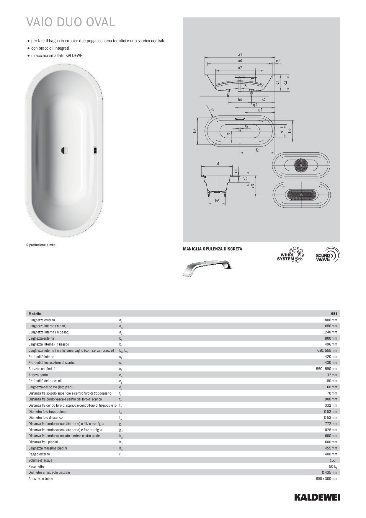KALDEWEI VAIO DUO OVAL
