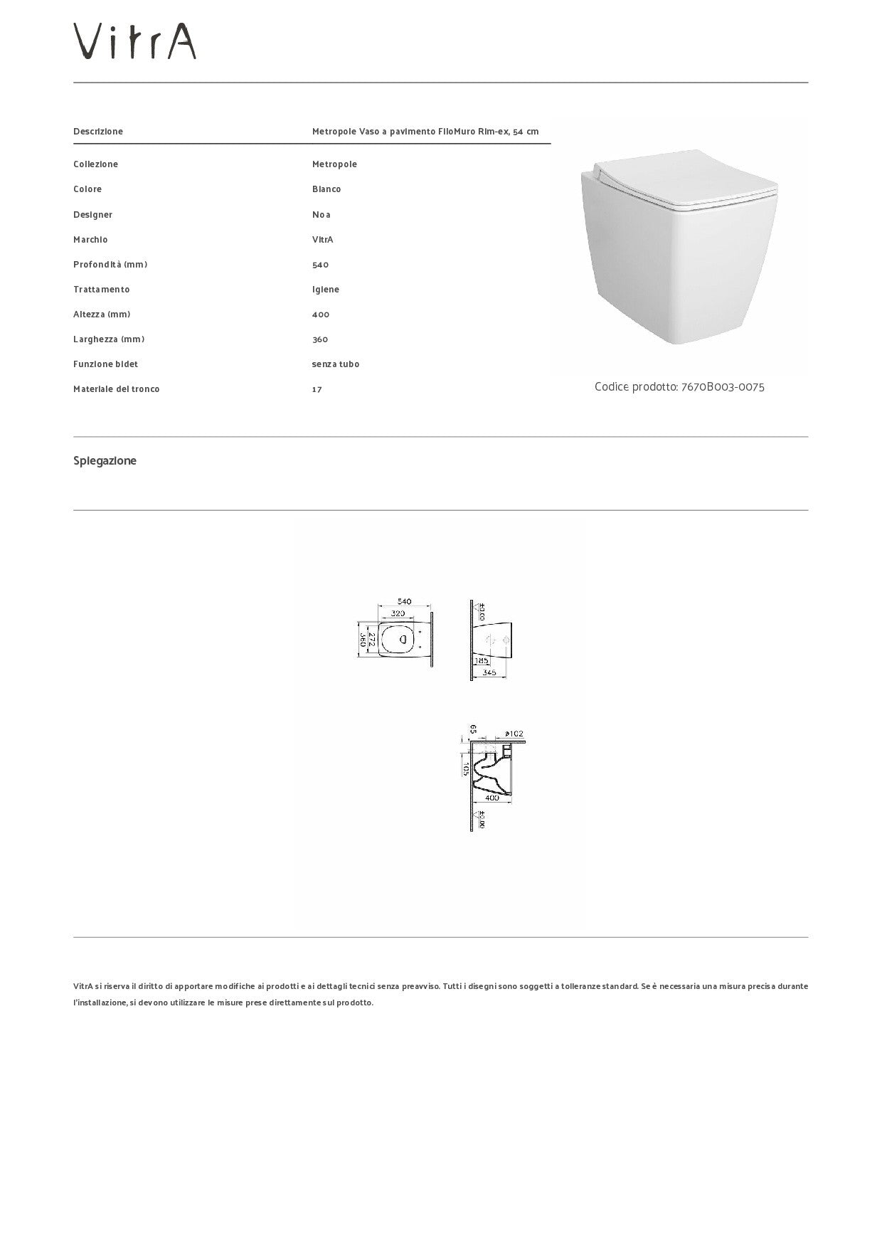 VITRA VASO METROPOLE