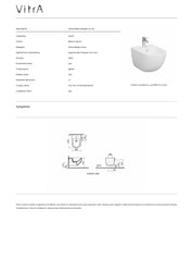 VITRA BIDET SOSPESO SENTO