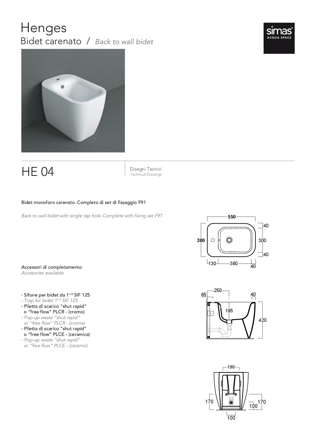 SIMAS BIDET HENGES