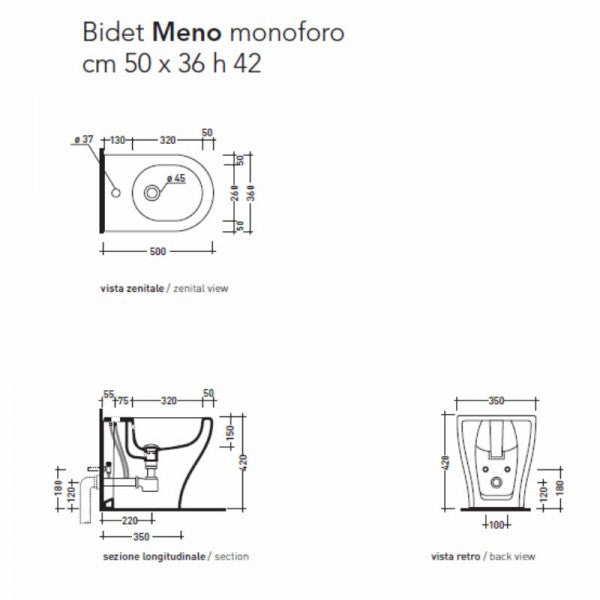 FLAMINIA MENO BIDET A PAVIMENTO