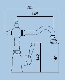WE ARE IB UNICA MISCELATORE BIDET BRONZO