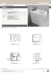 FLAMINIA APP BIDET A PAVIMENTO