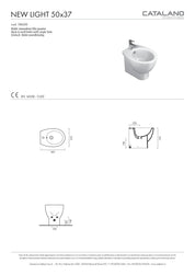 CATALANO NEW LIGHT 50 SET VASO C/COPRIVASO CHIUSURA TRADIZIONALE + BIDET