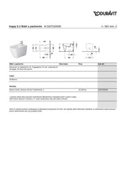DURAVIT HAPPY D.2 SET VASO A PAVIMENTO C/COPRIWC SOFT-CLOSE + BIDET