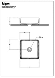 FALPER MATT 37 LAVABO DA APPOGGIO IN CRISTALPLANT