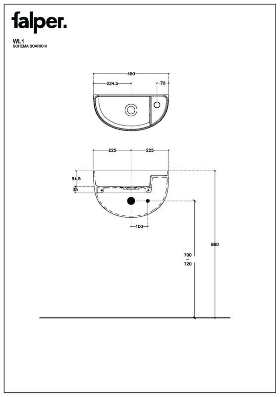 FALPER BOWLLINO LAVABO IN CERAMILUX