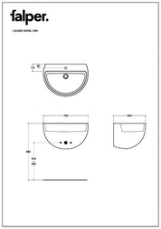 FALPER BOWL LAVABO DA PARETE IN CRISTALPLANT