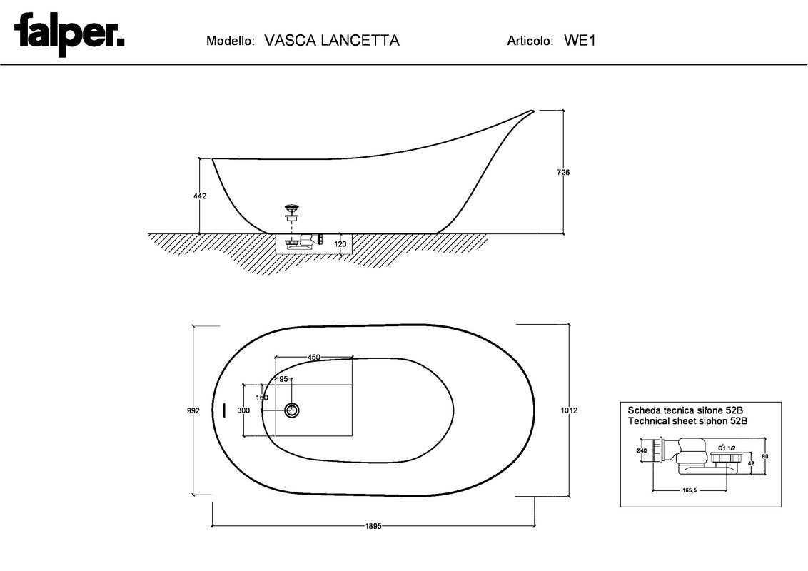 FALPER LANCETTA VASCA IN CRISTALPLANT