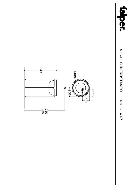 FALPER CONTROSTAMPO LAVABO FREESTANDING