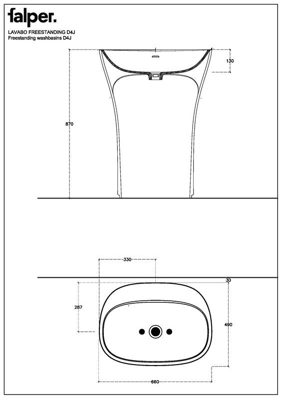 FALPER SCOOP LAVABO FREESTANDING