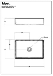 FALPER MATT 58 LAVABO DA APPOGGIO IN CRISTALPLANT