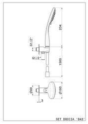NEWFORM DELTA SET DOCCIA CON PRESA ACQUA
