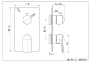 NEWFORM DELTA MIX TERMOSTATICO CON COMANDO REGOLAZIONE TEMPERATURA, EROGAZIONE E PORTATA DELL'ACQUA