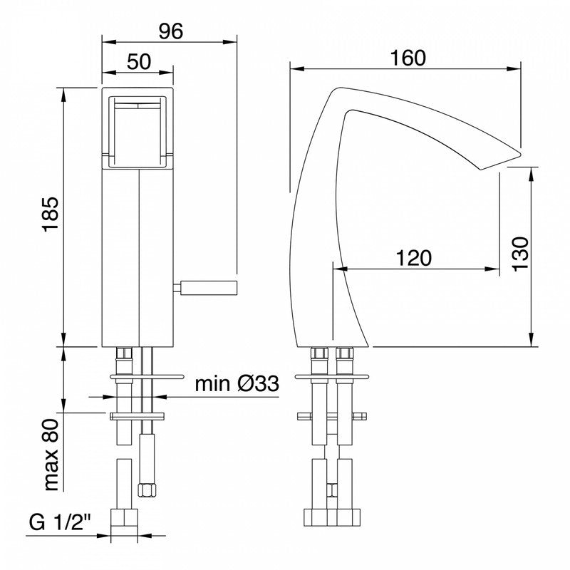 TREEMME ARCHÉ SINGLE LEVER BASIN MIXER 130