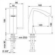 TREEMME ARCHÉ MISCELATORE MONOCOMANDO LAVABO 130