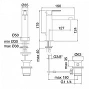 TREEMME TIME-TIME OUT SINGLE-LEVER BASIN MIXER 124