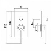 TREEMME TIME-TIME OUT MISCELATORE MONOCOMANDO VASCA/DOCCIA INCASSO